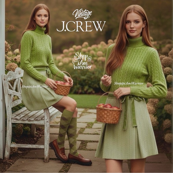 J.Crew vintage velvet belted herringbone pleated wool skirt *shop@iamwarrior - Picture 1 of 12